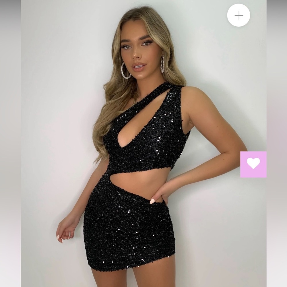 Dressmezee SHOOTING STAR CUT OUT SEQUIN DRESS